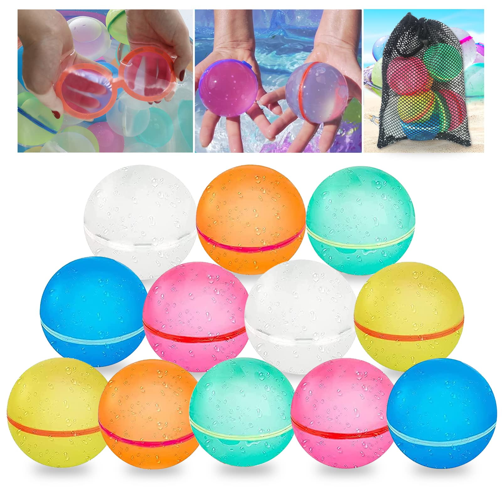 Magnetic Reusable Water Balloons Refillable Water 2167