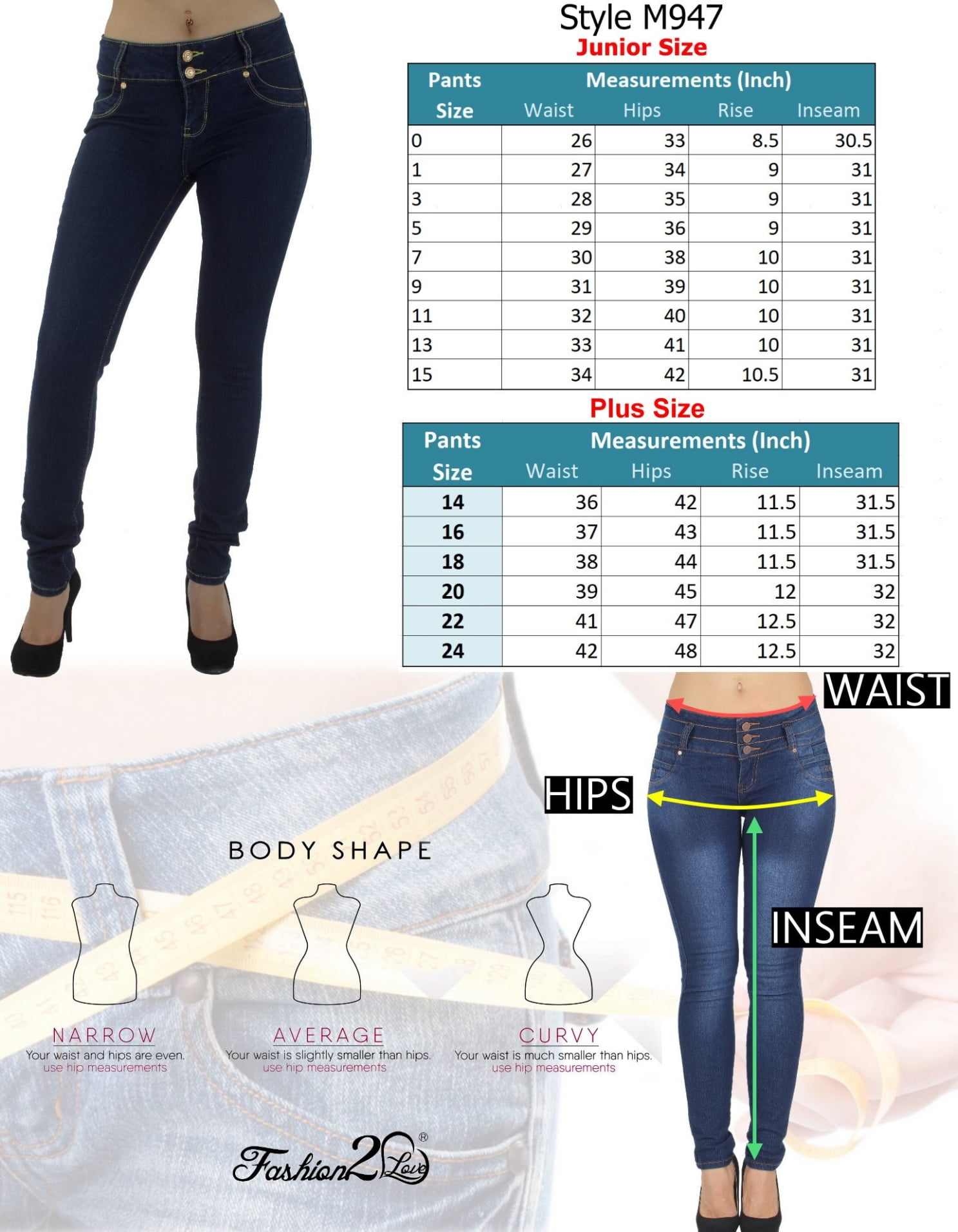43 inch waist pant size