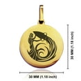 thumbnail image 2 of Stainless Steel Tribal Aquarius Zodiac (Water Bearer) Round Medallion Pendant Necklace, 2 of 3