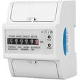 thumbnail image 1 of Medidor de energía eléctrica monofásico digital multifuncional de 220 V en riel DIN, medidor de 2 líneas, 4 pines (5(30) A) Hy, 1 of 5