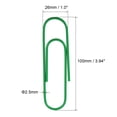 thumbnail image 2 of Uxcell Paper Clips 3.9 Inch Vinyl Coated for Office Home Green Count 20, 2 of 6