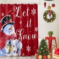 thumbnail image 5 of Red Winter Shower Curtains for Bathroom, Christmas Cardinal Bird Snowman Waterproof Fabric Shower Curtain for Bathroom Bathtub Decoration, Machine Washable, 54x"78", 5 of 9