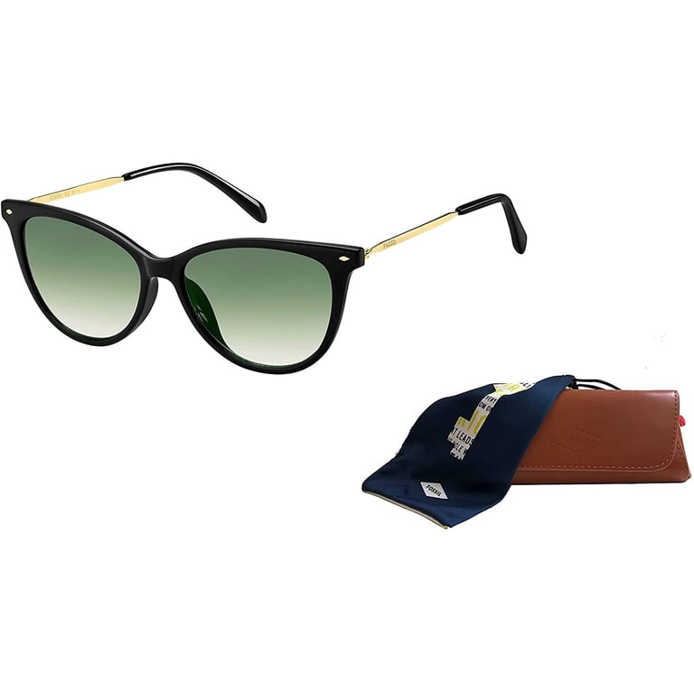 Fossil Fos3083/s 0087/9K 54MM Black/Green Shaded Cat Eye  display picture 1