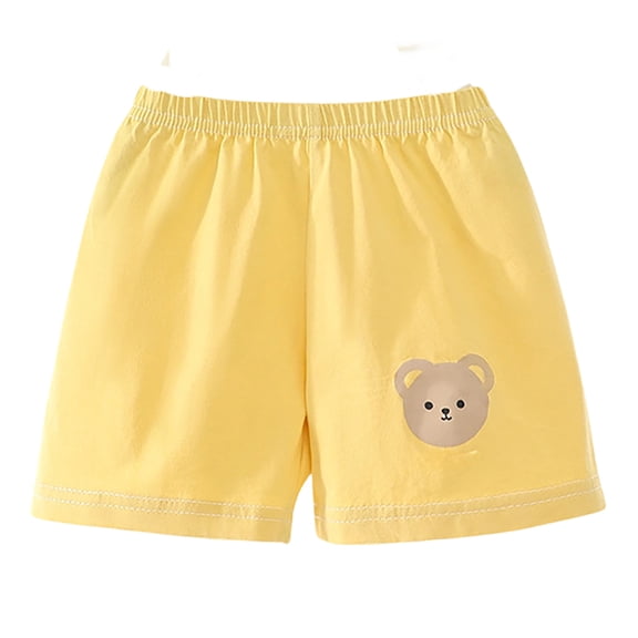 Boys Pants Cartoon Print Loose Fit Soft Lightweight Elastic Shorts Breathable Casual Wear 2-3 Years