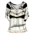 thumbnail image 1 of Hauts d'Été Classiques pour Femmes Imprimé Léopard Manches Courtes Décontractées Tunique Ample Blouses Fluides Chemise, 1 of 7