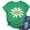 Green-02, variant on Perfectbot Flower Print Top for Women - Trendy Short Sleeve Summer Tee, Casual Graphic Blouse