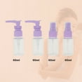 thumbnail image 2 of Unique Bargains 4 Pcs Travel Size Toiletries Bottles Containers Leakproof Squeezable Refillable Travel Bottles Set Violet, 2 of 5