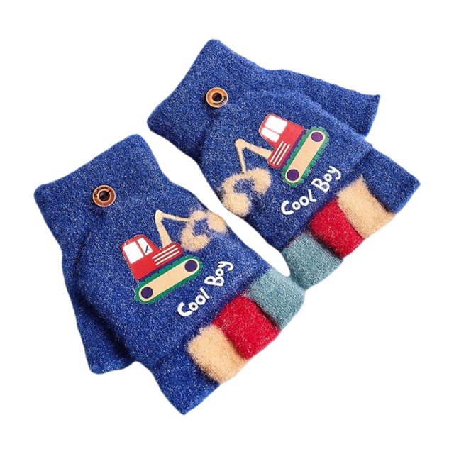 Guantes de invierno sin s,Guantes sin s de invierno Mitones Guantes térmicos, aislantes con parte abatible para niños,Guantes de medio con parte