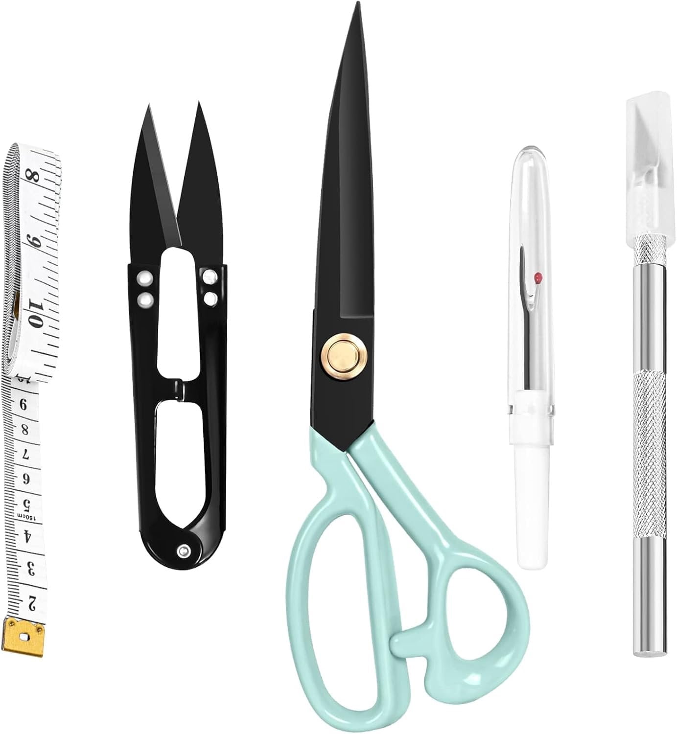 Professional Tailor  Heavy Duty - Multi-Purpose Sewing Fabric  for Leather  Industrial  Shears  Office Arts, and Crafts (9 Inch) Green