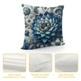 thumbnail image 4 of JEUXUS Large Blue Floral Aesthetic Decorative Plush Pillowcase (Universal 1) White, 4 of 5