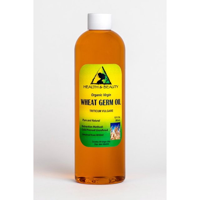 Huile de Germe de Blé Non Raffinée Organique Porteuse Pressée à Froid Vierge Crue pure 24 oz