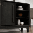 thumbnail image 7 of Hassch Buffet Sideboard with 2 Sliding Doors, 47.3 inch Kitchen Storage Cabinet with Open Shelves, Coffee Bar Cabinet for Living Room, Dining Room, Hallway, Black, 7 of 7