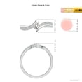 thumbnail image 5 of ANGARA Natural 0.32 Ct. Diamond Fashion Ring in 14K White Gold for Women (Ring Size: 3.5), 5 of 10