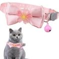 thumbnail image 4 of Valentine's Day Gifts for Pets Pink Cat Collar Breakaway Cat Collars with Bells Girl Boy Pet Cat Collar Adjustable 8.26-12.5 Inch Quick Release Safe Buckle Pink Bowtie Removable Kitten Collars, 4 of 6