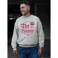 thumbnail image 2 of The Royals - Retro Gothic Crown Emoji Graphic Men's Sweatshirt, 2 of 4