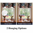 thumbnail image 6 of Independence Day Tie Up Valances Curtain, Adjustable Kitchen Watercolor U. S, Flag Soaring Bald Eagle Vintage Valances for Windows Decor, Rod Pocket Short Curtains Set for Bedroom/Bathroom, 54"x18", 6 of 9