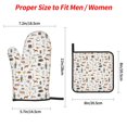 thumbnail image 2 of Pofeuu Outdoor Living Print Oven Mitts and Pot Holders 4 pcs Set,High Heat Resistant 500 Degree Extra Thicken Long Kitchen Cotton Oven Glove for Cooking, 2 of 6