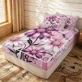 thumbnail image 2 of Erosebridal 3D Daisy Flower Zipper Full Size Comforter Sets with Fitted Sheet and 2 Pillowcases for Women Girls, Spring Butterfly Print Zipper Bedding Set, Pink Reversible, 4 Pieces, 2 of 7