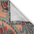 thumbnail image 3 of Ambesonne Floral Kitchen Curtains, Ukranian Carpet, 55"x39", Salmon Sky Blue, 3 of 3