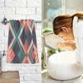 thumbnail image 7 of Yayeee 2 Pack Hand Towels for Bathroom 100% Cotton 16" x 28" Soft Absorbent Kitchen Towel, Green Abstract, 7 of 7