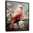 thumbnail image 2 of Designart "Serenade Of Chirping Red Cardinals" Animals Bird Floater Framed Wall Decor, 2 of 5