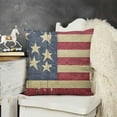 thumbnail image 2 of YINGXI  4th of July Patriotic Independence Throw Pillow Cover,Memorial Day Stripes America Flag Stars Decor Cushion Case for Sofa Couch 22x22in, 2 of 5