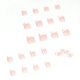 thumbnail image 4 of 24 piezas Uñas postizas cortas cuadradas xiang patrón de uñas francesas blancas, 4 of 4