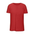 thumbnail image 3 of Fmbrln Womens Plus Size Summer Short Sleeve T-Shirts Fashion Crew Neck Solid Color Tops Casual Loose Vacation Beach Comfy Tees, 3 of 4
