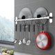 thumbnail image 1 of Estante para utensilios de acero inoxidable, riel de montaje en pared con ganchos personalizables, organizador de estilo chef profesional que ahorra espacio para un fácil acceso, construcción, 1 of 5