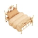 thumbnail image 1 of Cama de casa de muñecas a escala 1/12, accesorios de hierro tallado para casa de muñecas, accesorios de fotografía para dormitorio Blanco, 1 of 9