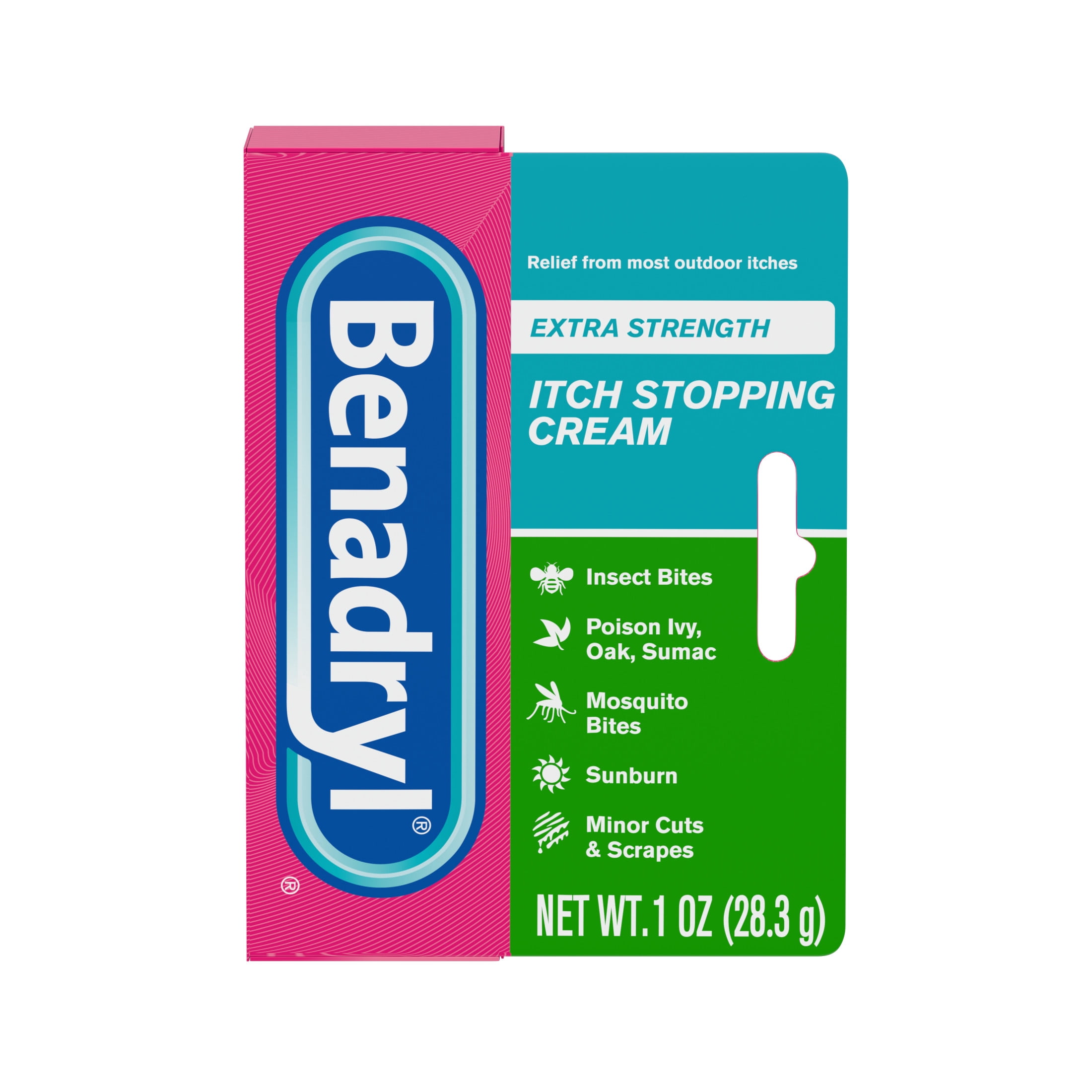 (3 pack) Benadryl Extra Strength Itch Relief Cream, Topical Analgesic, 1 oz