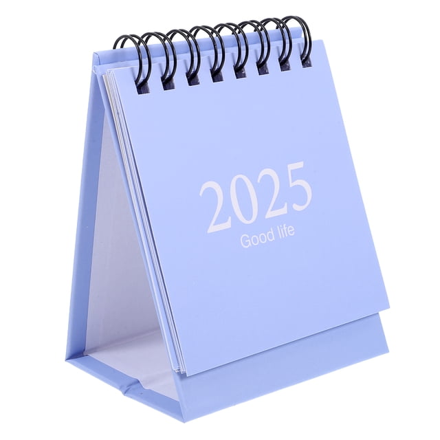MOVTOTOP Mini Calendrier de Bureau 2024-2025 Année Table Mini Calendrier Spirale Décoratif Calendrier de Table