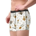thumbnail image 2 of Yiaed Bees And Flowers Print Men's Soft Cotton Boxer Shorts Breathable Boxers Underwear Moisture-Wicking Underwear Stretch Boxer Briefs for Man-Large, 2 of 5