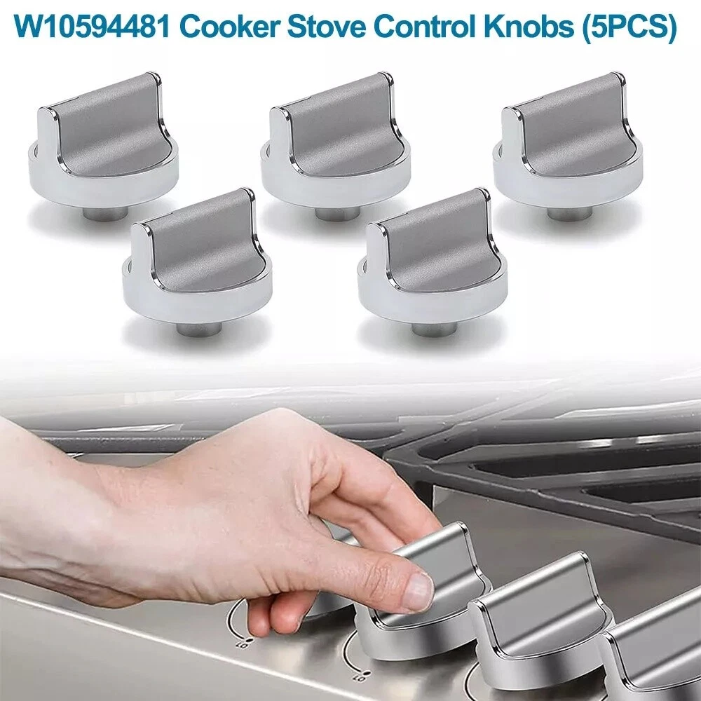 Nuxkst Durable W10594481 Knobs for Whirlpool WCG97US0DS00 WCG51US6DB00