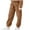 Brown, variant on Boys Girl Kids Fleece Joggers Casual Elastic Waist Warm Pants Fall Winter Pant with Pockets Today Black,3 Years
