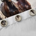 thumbnail image 4 of Manfei Rustic Farm Horse Black Out Curtains,Country Farmhouse Lodge Curtains Pack of 2 (42x63 Each),Brown White Bedroom Curtains For Teens,Breathable Home Decor, 4 of 6