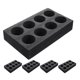 thumbnail image 4 of Bandeja para llevar bebidas (5 unidades), 8 orificios, portátil, para café, té y refrescos, color negro Caja de almacenamiento para carrito de compras (5 unidades), 4 of 7