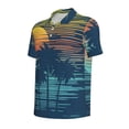 thumbnail image 2 of Rocae Palm Trees for Men's Short Sleeve Polo Shirt, Quick Drying Performance Moisture Wicking Sports Men's Golf Shirt, 2 of 9