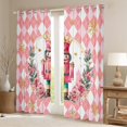 thumbnail image 2 of Feelyou Merry Christmas Child Black Out Curtains, Cartoon Fairy Tale Curtains Pack of 2 (42x63 Each), Pink Plaid Buffalo Bedroom Curtains, Living Room Curtains Decor, 2 of 6