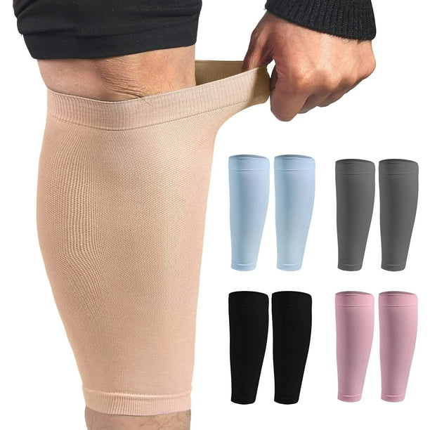 Calf Compression Sleeves, Relief Calf Pain, Calf Support Leg for Recovery,  Varicose Veins, Shin Splint, Running, Cycling, Sports Men Women-Skin 