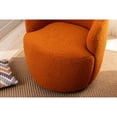 thumbnail image 3 of Caramel Color Teddy Fabric - Swivel Armchair for Bedroom Reading Nooks, 3 of 5