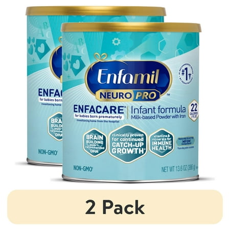 (2 pack) Enfamil Neuro Pro EnfaCare Infant Formula, 13.6 oz, Premature & Low Birth Weight Nutrition