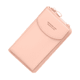 thumbnail image 3 of Cartera de cuero Bolso de hombro de cuero de PU Bolso bandolera Monedero Bolsa de almacenamiento de tarjetas de dinero, Rosa Irene Inevent AP001028-04, 3 of 7