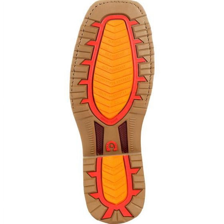 Durango Men's Maverick Pro Western Boot - Brown 12" Steel Toe Work Boot, Goodyear Welt Construction