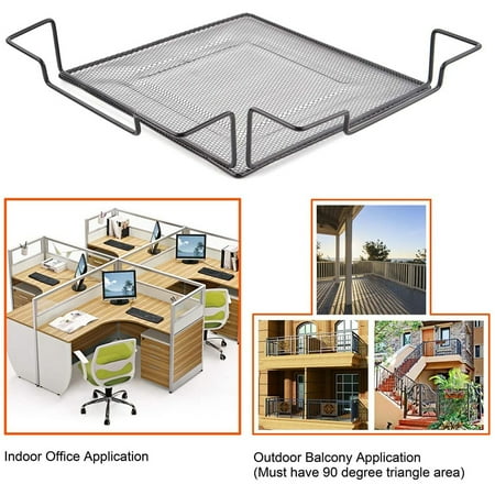 

Eastshop Iron Square Triangle Office Cubicle Corner Shelf Storage Rack Sundries Organizer