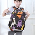 thumbnail image 6 of FORMRS Unisex School Backpack 17" Student Travel Bag with Laptop Compartment, Yellow Halloween Ghosts, 6 of 7