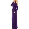 thumbnail image 3 of UKAP New Long Sleeve Dress For Women Casual Long Dress Solid Color Fall Wintre Basic Outfit Maxi Dress with Pocket Evening Party Wrap Long Dresses, 3 of 4