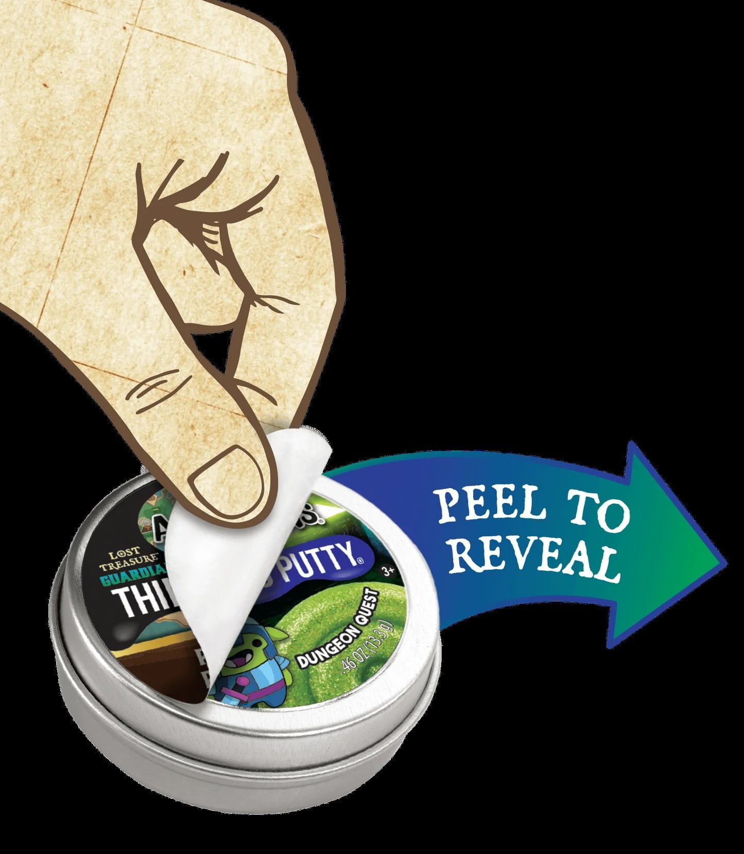 Crazy Aaron's Lost Treasure Guardians Thinking Putty