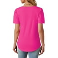 thumbnail image 4 of Fantaslook Women Blouses Dressy Casual Summer Short Sleeve Shirts Crew Neck Pleated Tunic Tops, 4 of 8