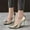 Gold, variant on High Heels for Women Closed Square Toe Sexy Stiletto Pumps Kitten Heels Wedding Party Dress Shoes